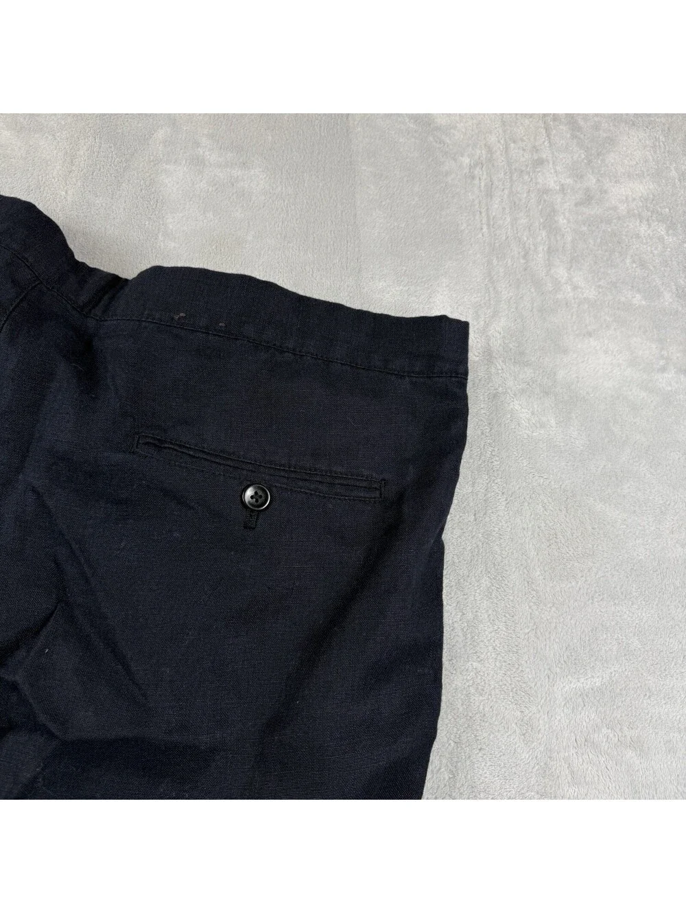 Black Brown 1826 100% Linen Drawstring Pants Men's 38x30 Casual Beach Old Money